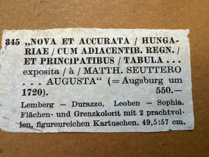 Duitsland - Hongarije; Seuttero - Nova et Accurata Hungariae, Boeken, Atlassen en Landkaarten