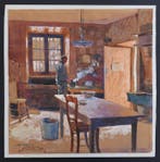 Max Frey (1874-1944) - Interieur mit Mann am Herd