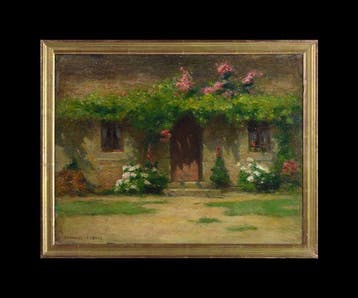 Édouard Cabane (1857-1942) - Lentrée de la maison dHenri
