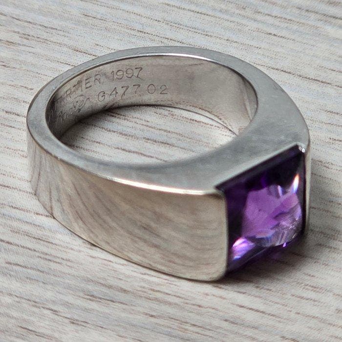 Cartier - Ring - 18 karaat Witgoud Amethist, Bijoux, Sacs & Beauté, Bagues