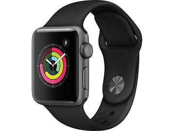 Apple Watch Series 3 38mm Zwart met GARANTIE & verzending, Ophalen of Verzenden, Gebruikt