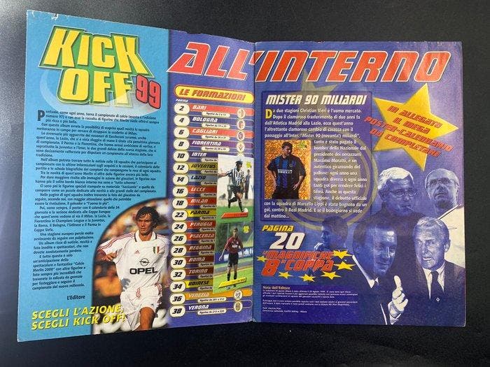 1999/00 Merlin Complete Sticker Album Kick Off 99 - Serie, Verzamelen, Stickers
