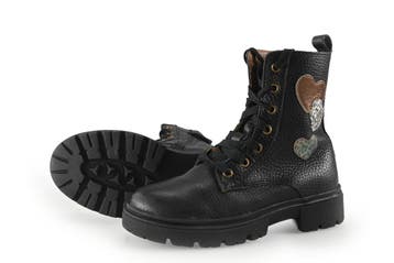 IK-KE Veterboots Meisjes in maat 30 Zwart, Verzenden, Jongen of Meisje, IK-KE, Schoenen