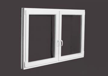PVC raam draaikiep-draaikiep b200xh110 cm Wit, Ophalen of Verzenden, Gevelraam of Ruit