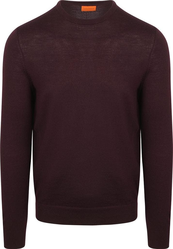 Suitable Merino Pullover Bordeaux maat Maat 52/54 (L) Heren, Kleding | Heren, Truien en Vesten, Rood, Nieuw, Maat 52/54 (L), Verzenden