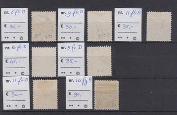 Nederland - Nederland Portzegels met plaatfouten - NVPH, Postzegels en Munten, Gestempeld