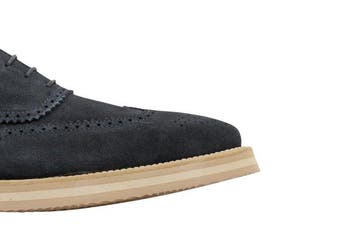 TESTONI - 8 UK - 42 IT - Bolgheri Oxford Shoes Eco Suede, Nieuw