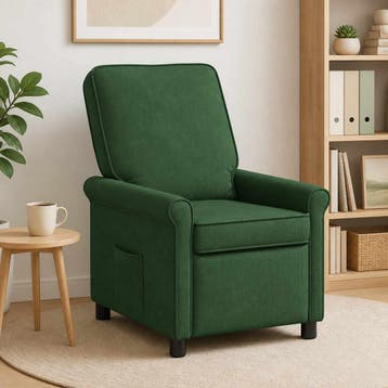 vidaXL Ligstoel Donkergroen 69 x 95 x 101 cm Stof, Verzenden, Nieuw