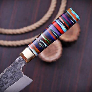 Custom Hand-Forged Premium Chefs Knife - Tafelmes - Staal,