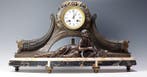 Pendule - Marmer, Legering - 1920-1930 - Art Deco pendule -