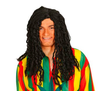 Rasta Pruik Deluxe Zwart, Verzenden, Nieuw