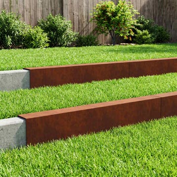 vidaXL Afdekprofiel voor tuinranden 10 st 100 x 10 x 15 cm, Verzenden, Nieuw