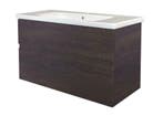 Quick-Greeploos meubel onderkast + wastafel 80 cm dark-brown, Ophalen of Verzenden