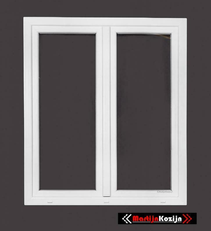 PVC Ramen zonder middenstijl B130xH150 en B200xH150 Ug=1.1, Doe-het-zelf en Bouw, Glas en Ramen, Dubbelglas, Nieuw, Gevelraam of Ruit