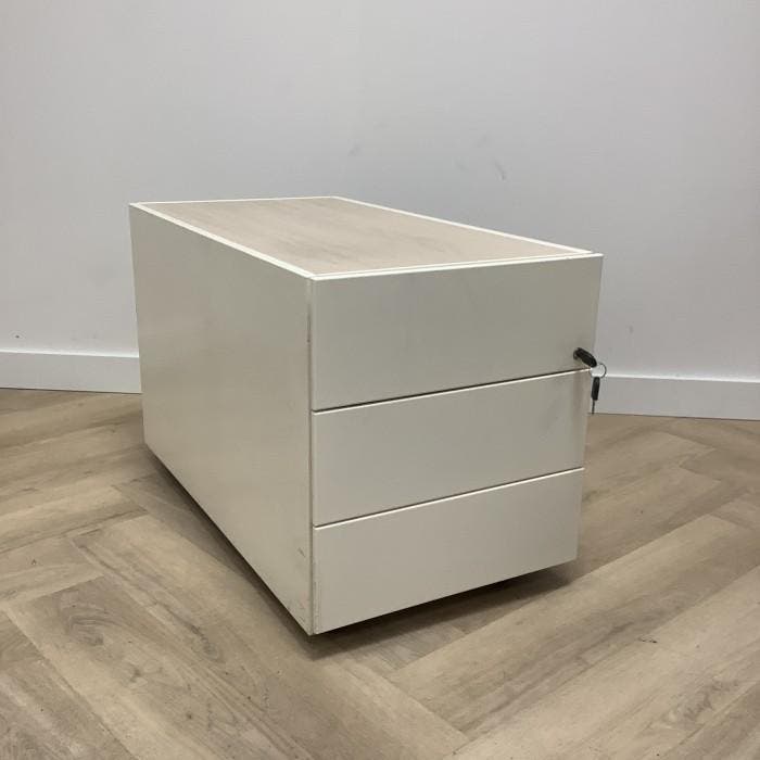 ladeblok vv 3 lades met sleutel (hxbxd) 50x42x78 cm,  wit -, Maison & Meubles, Armoires | Autre