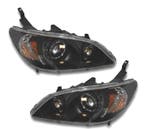 PHARES ANGEL EYES POUR HONDA CIVIC 04 NOIR, Verzenden