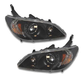 PHARES ANGEL EYES POUR HONDA CIVIC 04 NOIR, Autos : Pièces & Accessoires, Verzenden