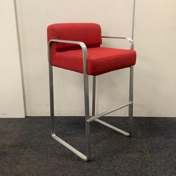 design barkruk Limitless, zithoogte 78 cm, metaal - rood, Maison & Meubles, Tabourets de bar