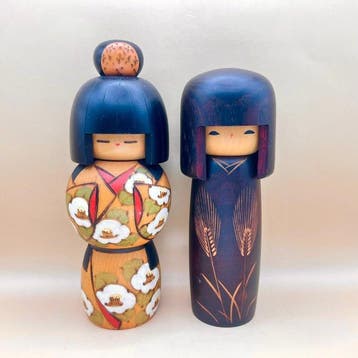 Takamizawa Kazuwo & First-Gen Usaburo Creative Kokeshi Set -