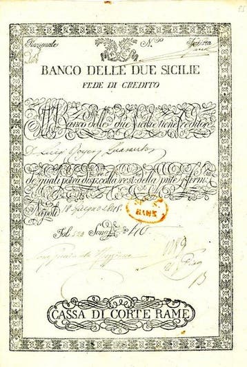 Italie. Ducato 1848 - Regno delle Due Sicilie – Fede di