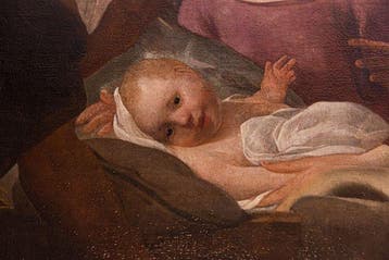 Schilderij Aanbidding Christus omgeving Johannes de Veer,