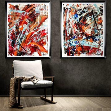 Luc Mora - Beneath the Surface of Colours - diptych - XXL