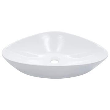 vidaXL Wastafel 58,5x39x14 cm keramiek wit, Verzenden