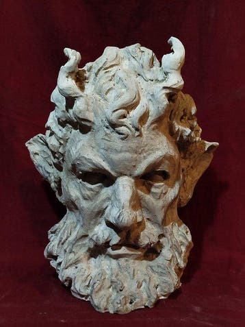 sculptuur, Fauno - 35 cm - Keramiek, Antiek en Kunst
