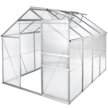 tectake Broeikas van aluminium, uv-bestendig, 185x250x195cm, Verzenden, Nieuw