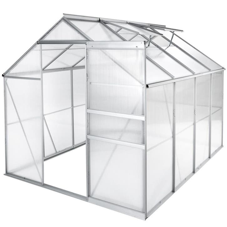 tectake Broeikas van aluminium, uv-bestendig, 185x250x195cm, Jardin & Terrasse, Produits de culture, Envoi