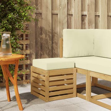 vidaXL Buitenstoel Bank Massief Acacia Hout Whitewash en, Verzenden, Nieuw