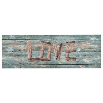 vidaXL Keukenmat wasbaar Love 60x300 cm, Verzenden