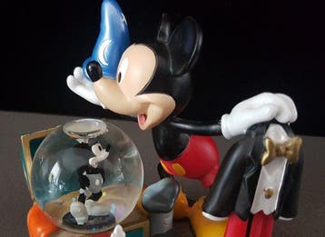 Beeldje - Snowglobe - Mickey Mouse - Plane Crazy - Composiet, Nieuw