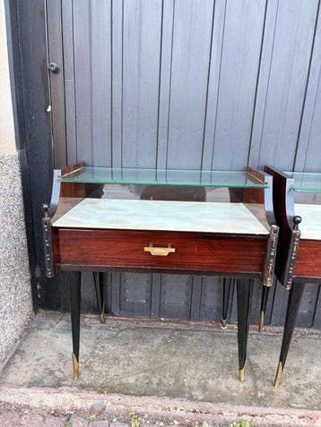 Table de chevet (2) - Bois, Verre