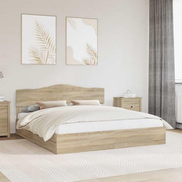 vidaXL Opbergbed met lade Sonoma Eik 180 x 200 cm Bewerkt, Verzenden