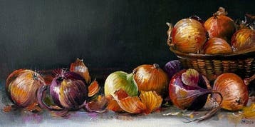Alexander Nakonechnyi (XX-XXI) - Still life with onions