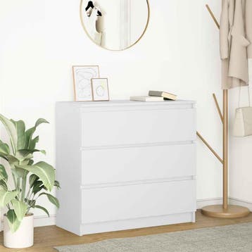 vidaXL Dressoir 80x35x76 cm spaanplaat wit, Verzenden, Nieuw