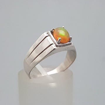 Zilver, Art Deco, Opaal - Ring