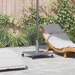 vidaXL Parasolvoet Donkergrijze Houten Look 45 x 45 x 31,5, Verzenden