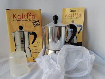 Rara Moka Bialetti Kaliffa 2 Tazze - Sistema Brikka (Anni