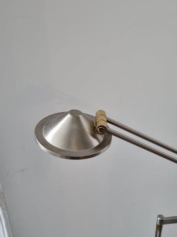 Lampe - Lampe sur pied moderne – métal satiné avec des, Antiquités & Art