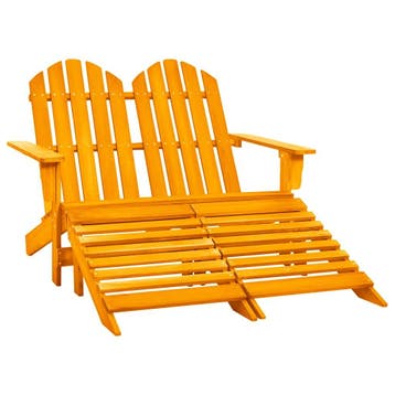 vidaXL Tuinstoel 2-zits Adirondack met voetenbank vurenhout, Verzenden, Nieuw