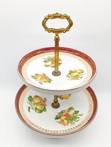 Andrea Manetti - Présentoir à gâteaux - Porcelaine, Métal,