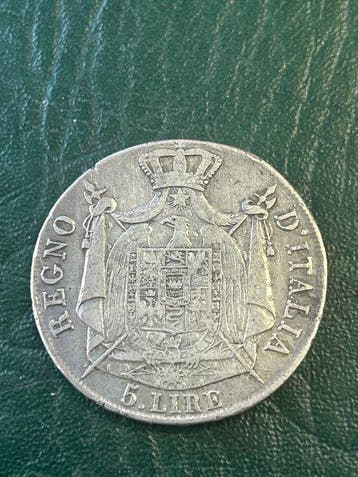 Italië, Koninkrijk (Napoleontisch) Napoleone. 5 Lire 1808