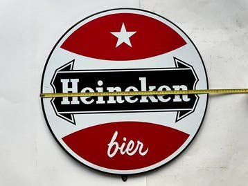 groot formaat - 57 cm - Heineken bier - Reclamebord -