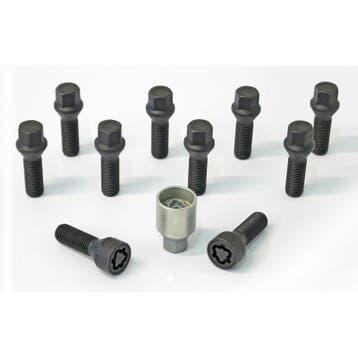 H&R Wielboutenset konisch M14x1.50 - Lengte 43mm - Zwart - 1, Auto-onderdelen, Verzenden, Nieuw