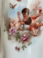 Antieke porseleinen Art Nouveau koffiekan met elegant