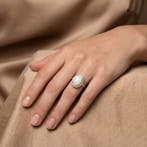 Bague - 14 carats Or jaune - 3.40ct. tw. Opale - Diamant -