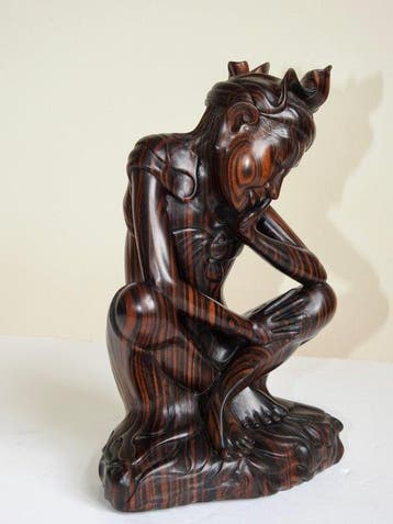 beeld - figuur in kleermakerszit, Warda Mas Bali - Buste -, Antiek en Kunst