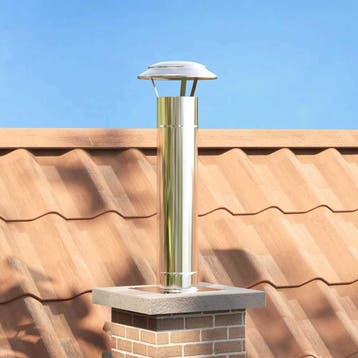 vidaXL Schouw Verlengstuk Zilver 25 x 25 x 82 cm Roestvrij, Huis en Inrichting, Verzenden, Nieuw